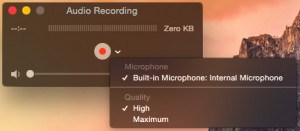 QuickTime Player Microphone Menu